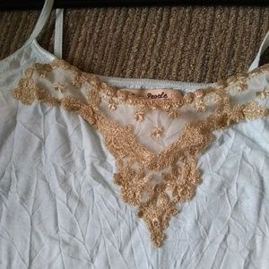 Free People Embroidered Tank